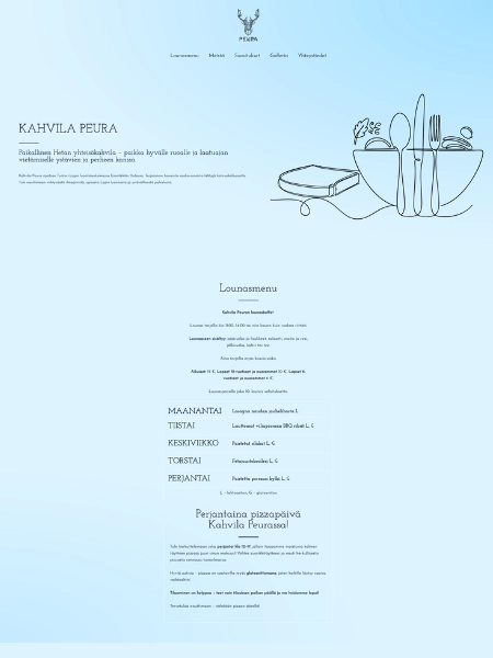 Kodulehe tegemine kohvikule Kahvila Peura